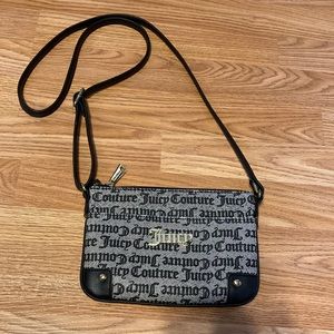 Juicy Couture Monogram Black and Gray Crossbody Bag